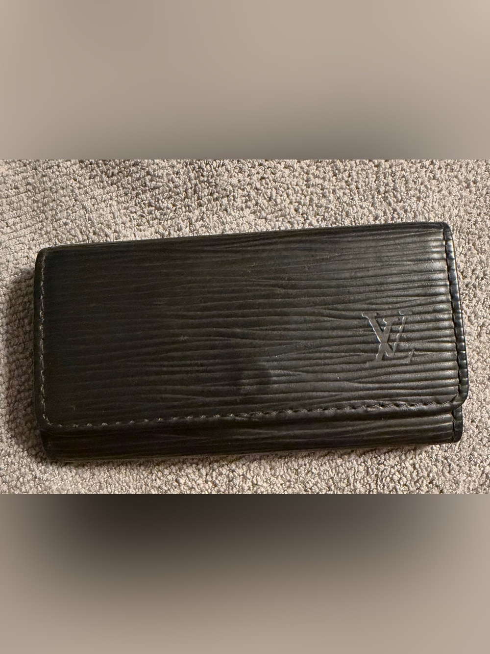 Louis Vuitton Black Epi Leather Key Holder